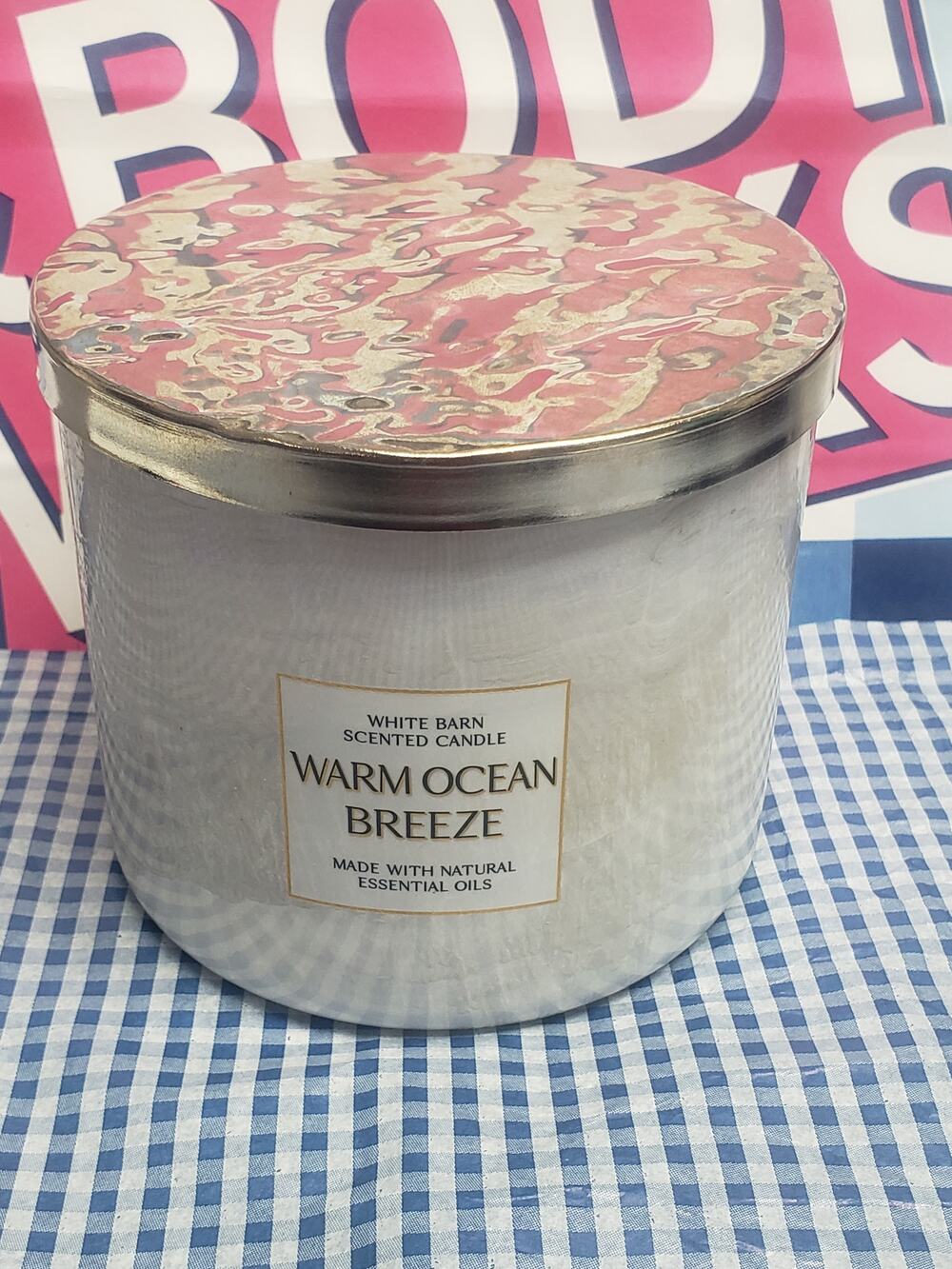 BBW Warm Ocean Breeze Large 3 Wick Candle Home Fragrance Decor